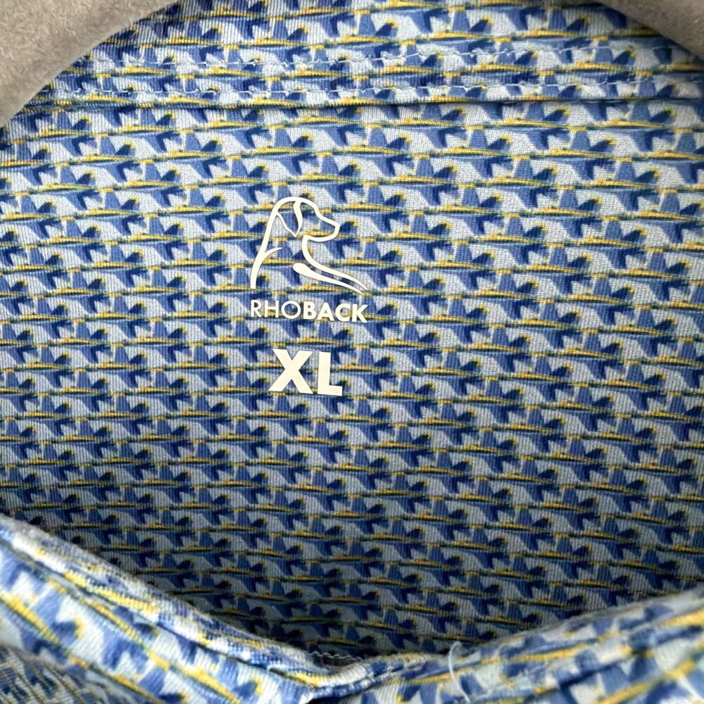 Rhoback Blue Angels Mens XL The Flyover Fighter Jet Performance Golf Polo Shirt - Picture 8 of 16